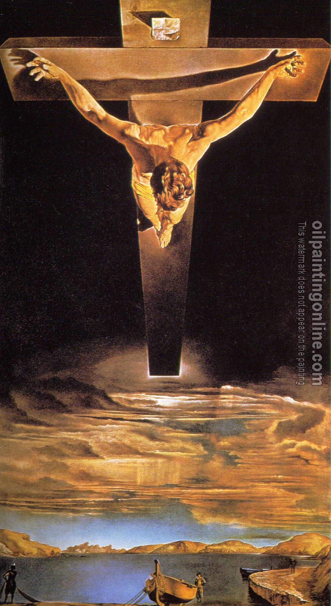 Dali Salvador Christ Of St John Of The Cross Canvas Painting For Sale